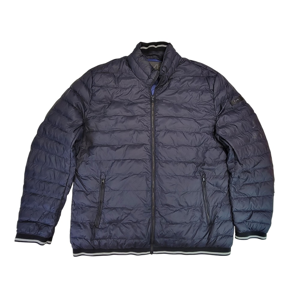 Michael Kors Men's Navy Quilted Down Puffer Jacket Size XL Lightweight‎ Warm